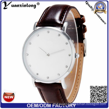 Yxl-244 New Style Diamond Men Watch Leather Stainless Steel Back Business Quartz Mens Watches